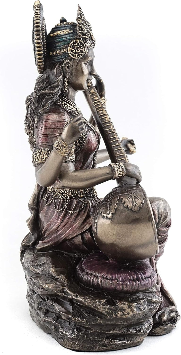 Top Collection kleinen 14,6 cm Schönes Saraswati Hindu Göttin der wissen und Wisdom Echte Premium ka