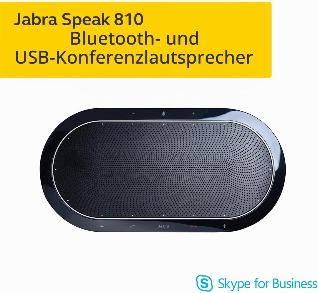 Jabra Speak 810 Konferenzlautsprecher – Microsoft-zertifizierter Lautsprecher für grosse Meetings mi