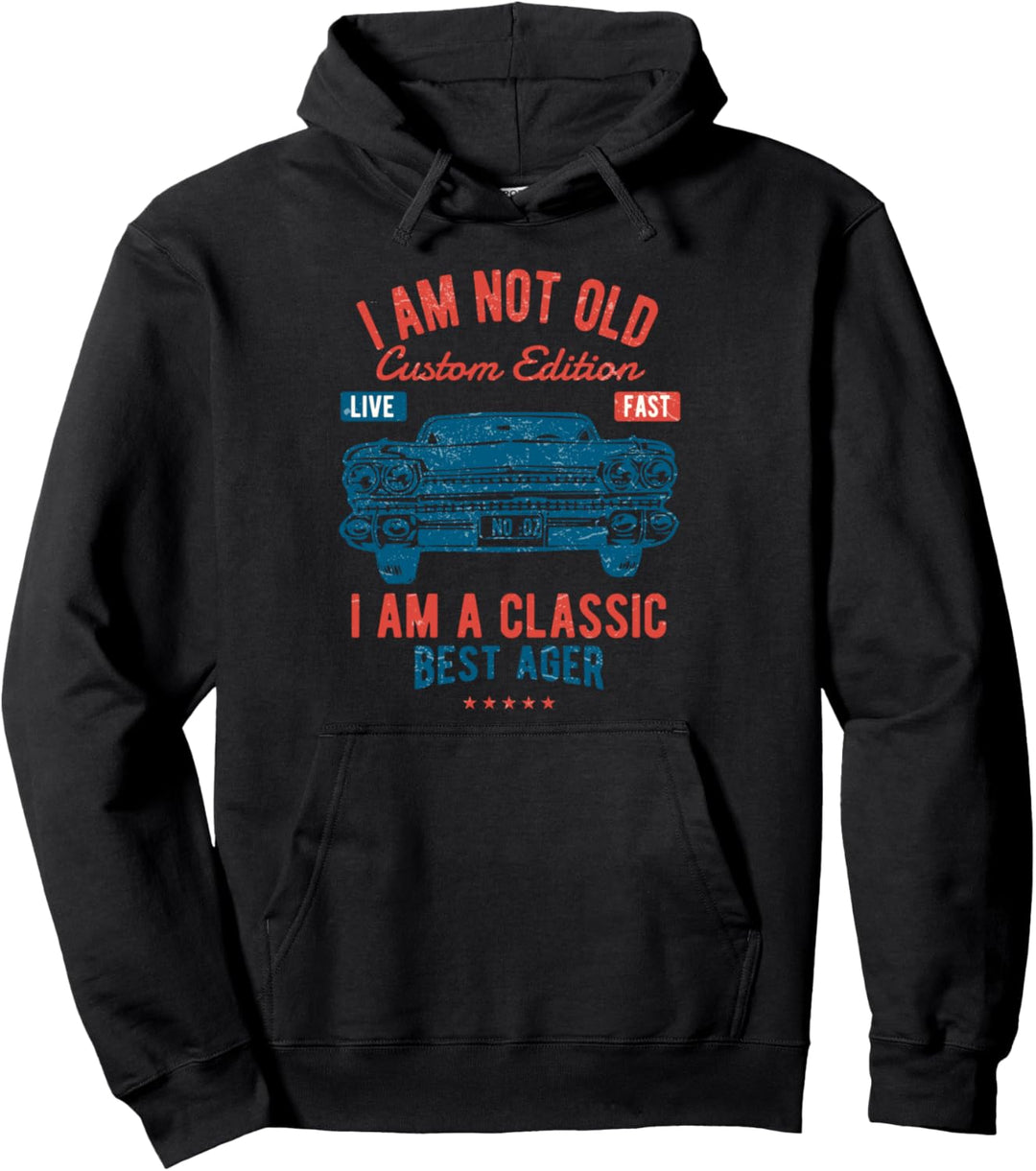 Ich bin nicht alt, ich bin ein classic Jahrgang fünf Sterne Pullover Hoodie