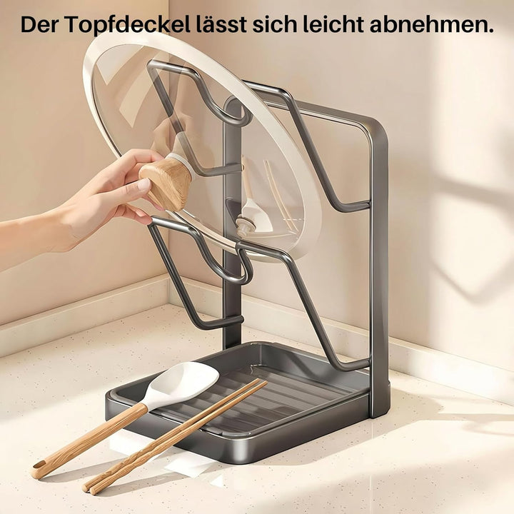 Generisch Topfdeckel Organizer Küchenregal,Topfdeckelhalter Küche,Multifunktionaler Küchenorganizer
