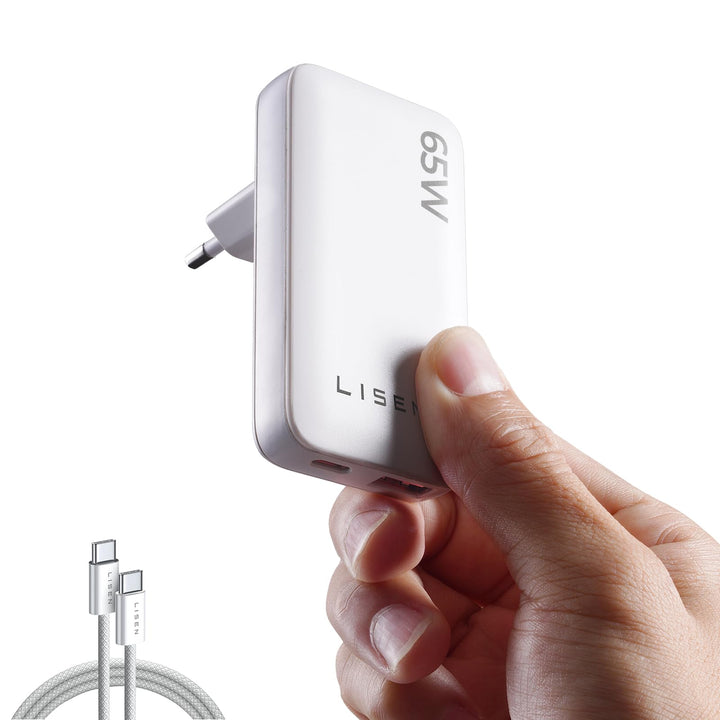 LISEN [Super Schnellladen 3.0] 65 Watt USB C Ladegerät für Samsung Galaxy S26 Ultra, GaN Schnelllade