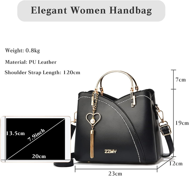 FANDARE Handtaschen für Damen Tote Beutel Umhängetaschen Wasserdicht Schultertasche Tragetasche PU-L