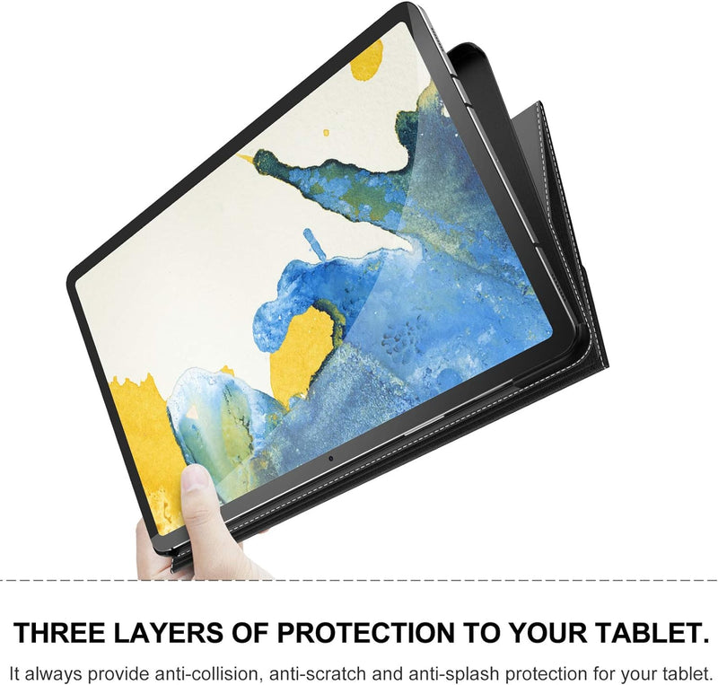 INFILAND Hülle für Samsung Galaxy Tab S9 FE/S9 2023 mit S Pen Halter, Ultra Dünn Multi-Winkel Stände
