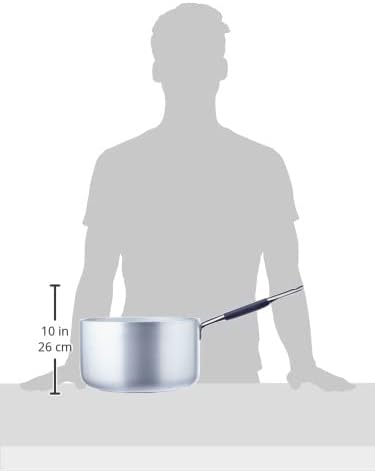 Pentole Agnelli Linie Aluminium Induktion Topf, Induktionsboden mit 1 Griff Cool hoch 28 cm Silber/s