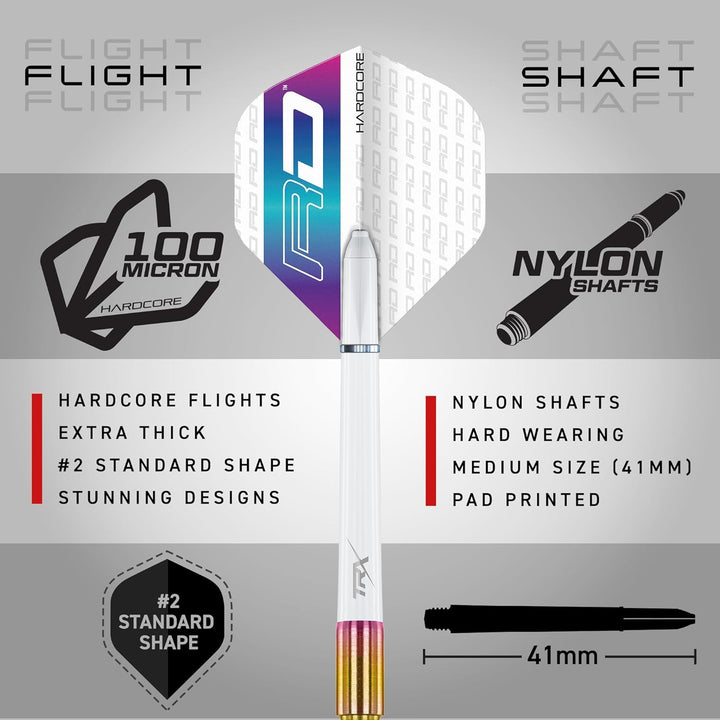 RED DRAGON Javelin Serie Premium Wolfram Steeltip Darts Set mit Flüge und Schäften 22G 1, 22G 1