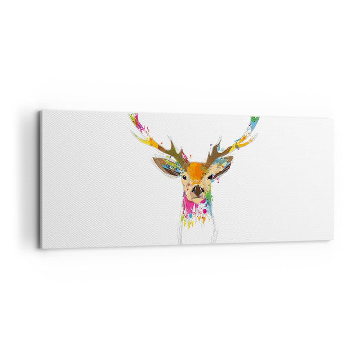 Wandbilder Dekoration Wohnzimmer Deer fantasie Graffiti Grafik Panorama Bilder auf Leinwand 120x50cm