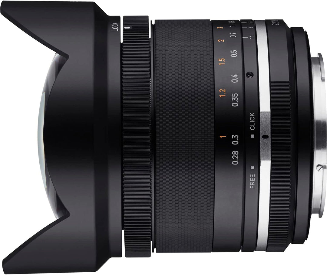 Samyang 22985 MF 14mm F2,8 MK2 für Canon EF – Weitwinkel Objektiv manueller Fokus für Vollformat und