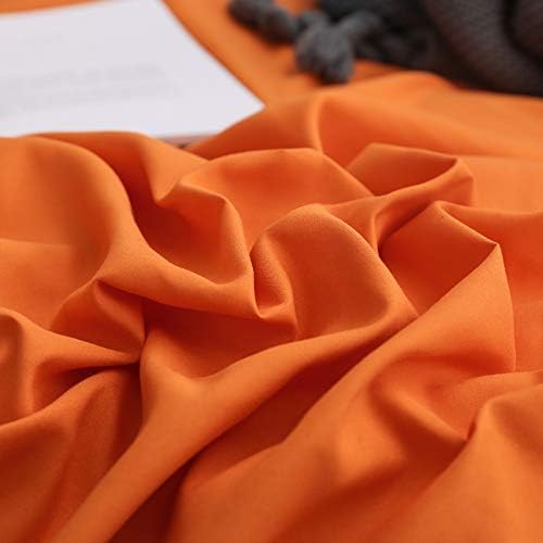 Damier Bettwäsche 200×220cm Orange Grau Wendebettwäsche Set 3 Teilig Weiche Microfaser Bettbezug Dop
