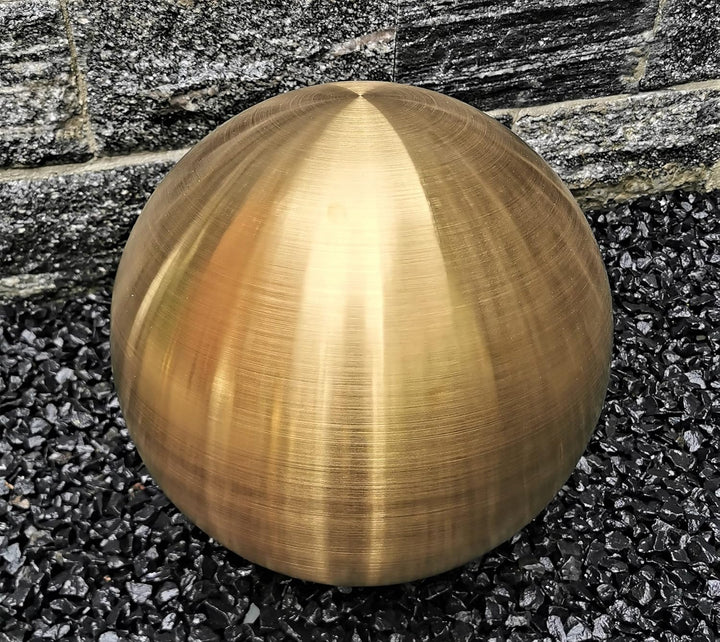 Dekokugel aus Edelstahl 40 cm Edelstahl Gold matt gebürstet Dekorationskugel Edelstahlkugel