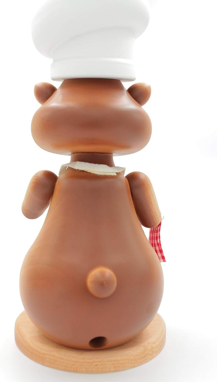 Kuhnert - Original Erzgebirgische Holzkunst Räuchermann Räucherfigur Hamster 31cm - Koch Cook