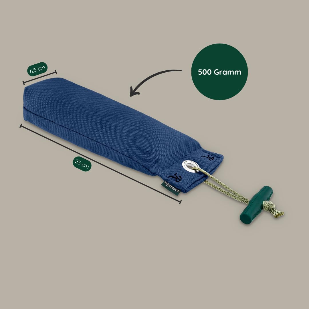 Romneys Hundetraining Dummy 500g - Robust & Schwimmfähig, Apportierprüfungen Zugelassen - Ideal für
