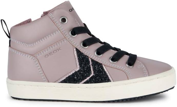 Geox Mädchen J Kalispera Girl BSneaker 29 EU Antique Rose Black, 29 EU Antique Rose Black