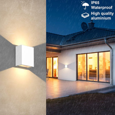 Klighten 4 Stück 7W LED Wandleuchten Aussen Innen, Wasserdicht IP65 Up Down Wandlampe, Aussenleuchte