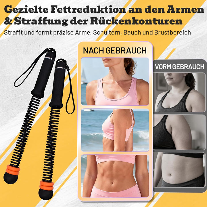 Weighted Battle Rope Ohne Seil - Verstellbare Battle Ropes für Zuhause, leises Seilloses Battle Rope