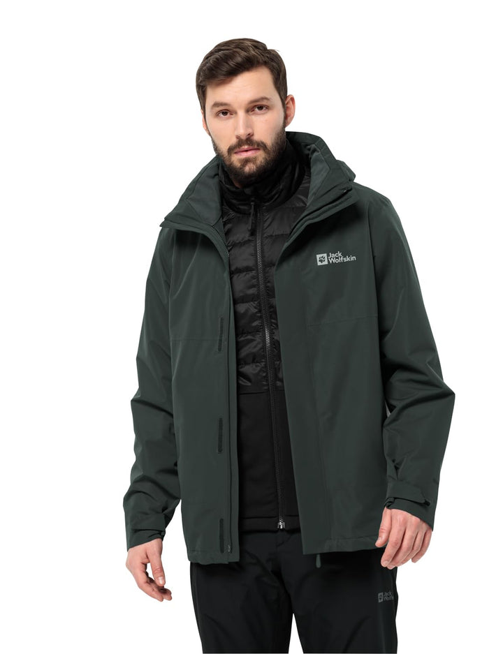 Jack Wolfskin Herren Luntal 3in1 Jkt M Jacket M black olive, M black olive