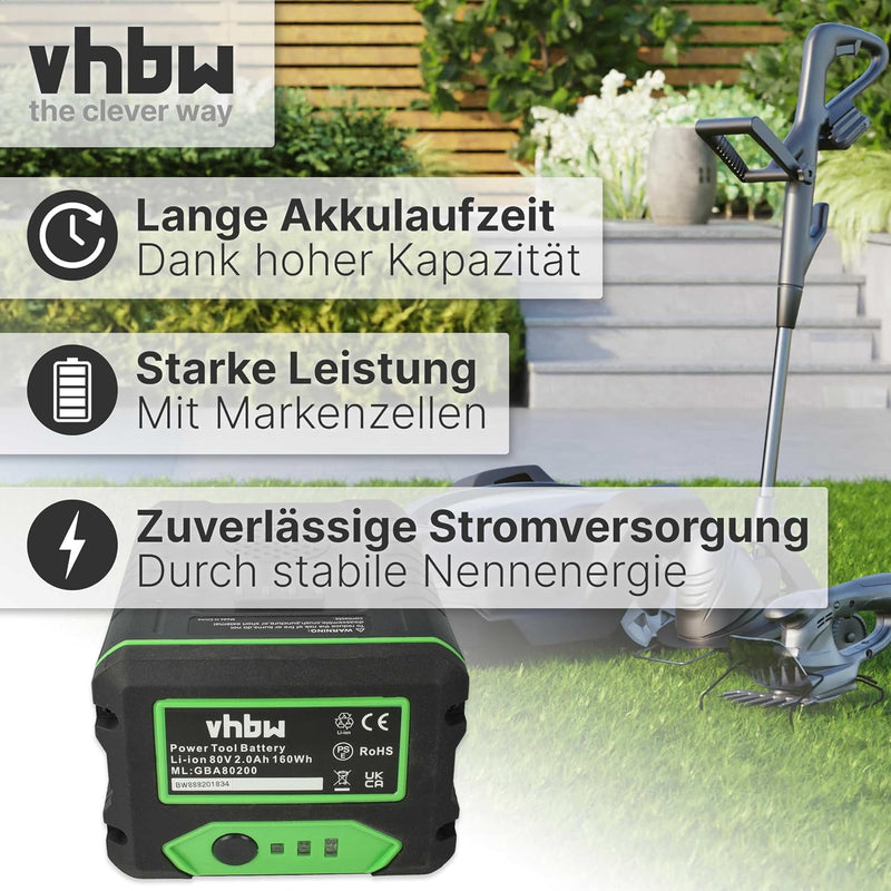 vhbw Akku kompatibel mit Stiga Combi 43 AE, Combi 43 S AE, Combi 48 AE, Combi 50 S AE, Multiclip 47