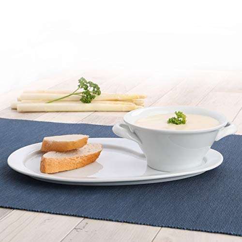 Holst Porzellan ACC 05 FA2 Suppen-Set "Vario" 0,35 l mit MP 160, weiss, 27.5 x 17.5 x 7 cm, Serviers