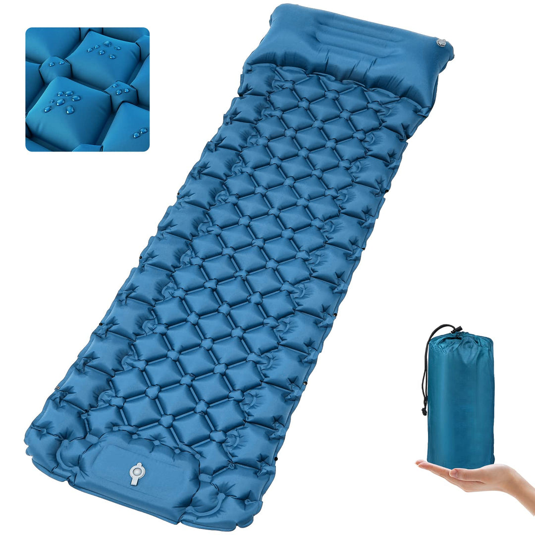 Isomatte Camping - Tragbar Strandmatte Luftmatratze Camping, Aufblasbare Matratze mit Integrierter F