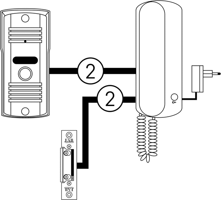 EMOS Audio-Türsprechanlage Set zur Aufputzmontage, Elegantes Design, Audio-Kit/Gegensprechanlage mit