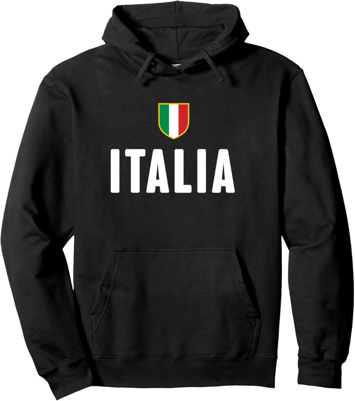 ITALIA Italian Flag Shield Pullover Hoodie