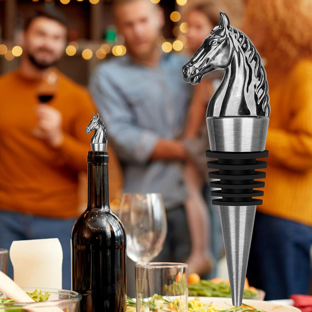 LULLEA Pferd Weinflaschenverschluss, Pferde Geschenk Weingeschenke Geburtstagsgeschenke für Männer F