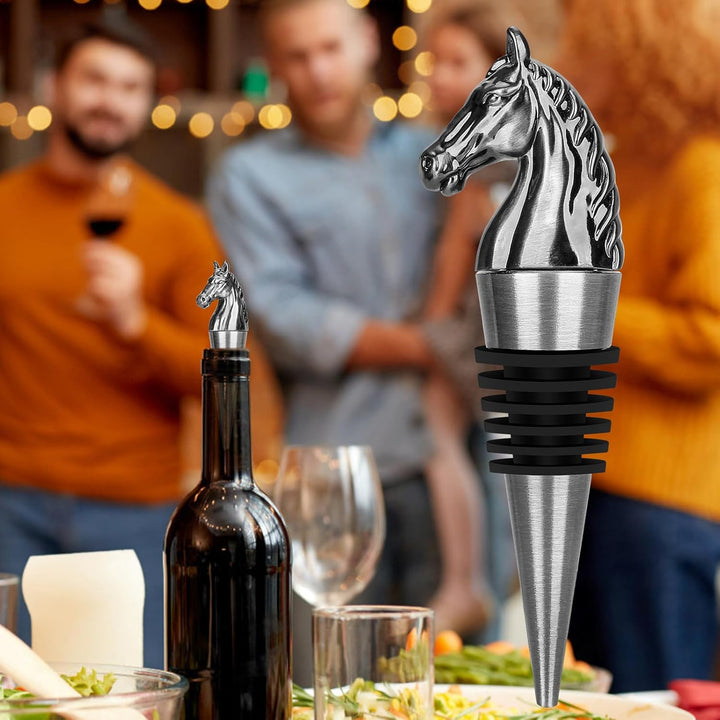 LULLEA Pferd Weinflaschenverschluss, Pferde Geschenk Weingeschenke Geburtstagsgeschenke für Männer F