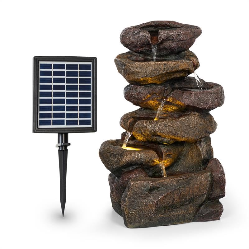 blumfeldt Savona Solarbrunnen,inkl. Solarpanel,Leistung: 2,8 Watt,Lithium-Ionen-Batterie (ca. 5h Lau