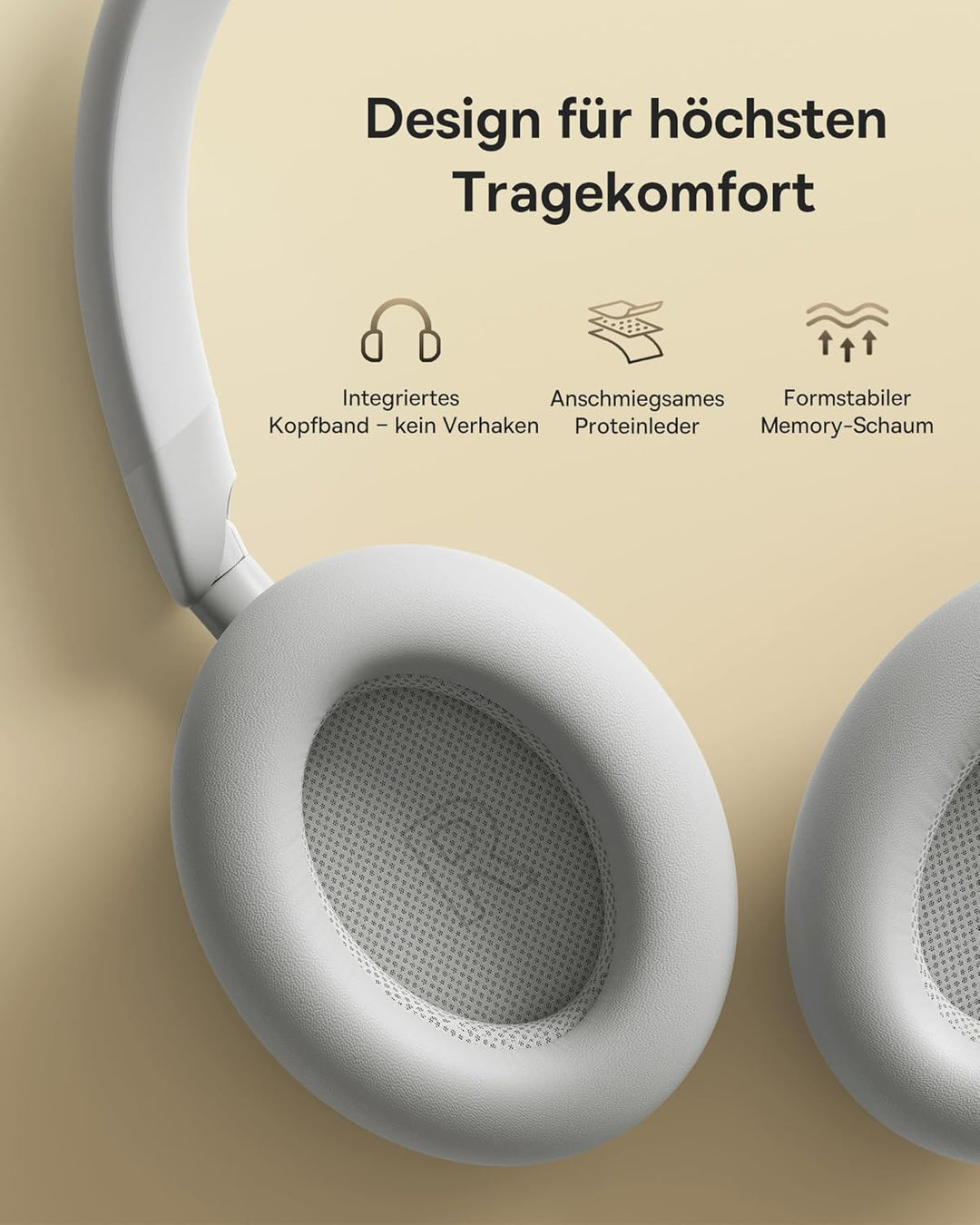 Baseus MH1 Bluetooth Kopfhörer, -48 dB hochwirksame Geräuschunterdrückung, Monolithischer Kopfbügel