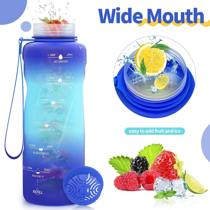 Sport Trinkflasche 2l, 1,5l, 1l, 700ml, 500ml Trinkflasche Kinder Auslaufsicher, Motivierende Wasser
