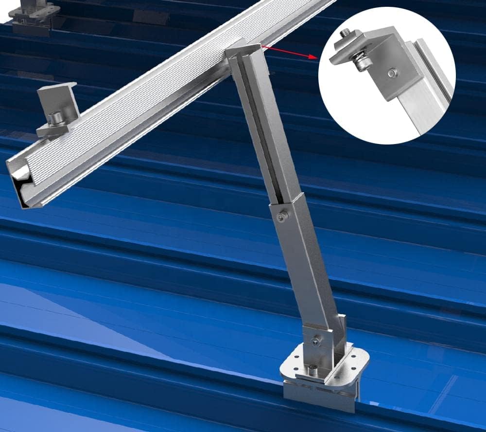 Solarmodul Halterung, 2 Sets Halterung Balkonkraftwerk Montageset Extra Länge 52CM-104CM, Aufständer
