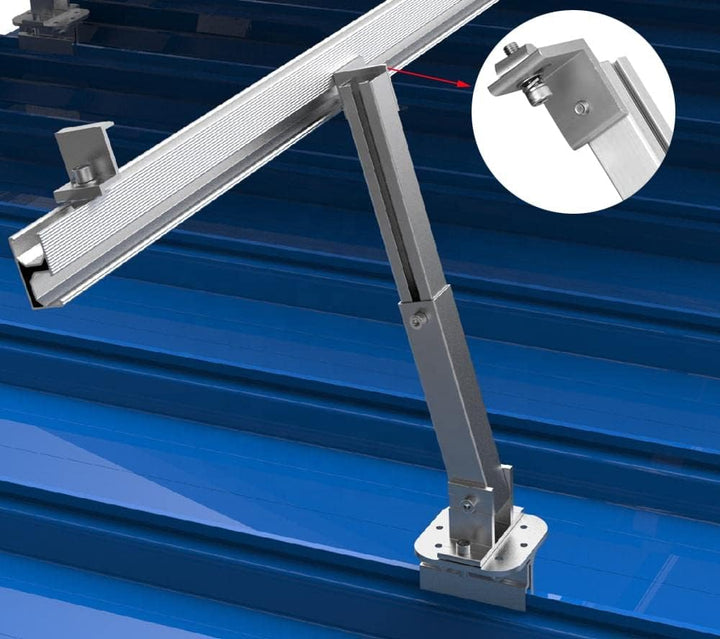 Solarmodul Halterung, 2 Sets Halterung Balkonkraftwerk Montageset Extra Länge 52CM-104CM, Aufständer
