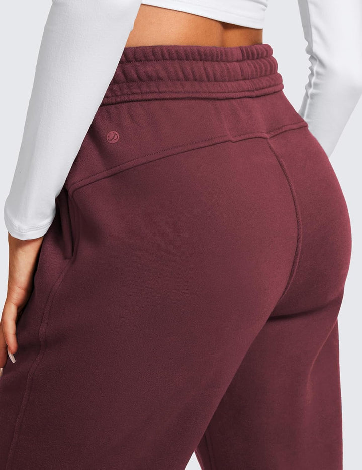CRZ YOGA Damen Jogginghose Gefütterte Baumwolle Hohe Taille Joggers Soft Freizeithose Winter Lounge