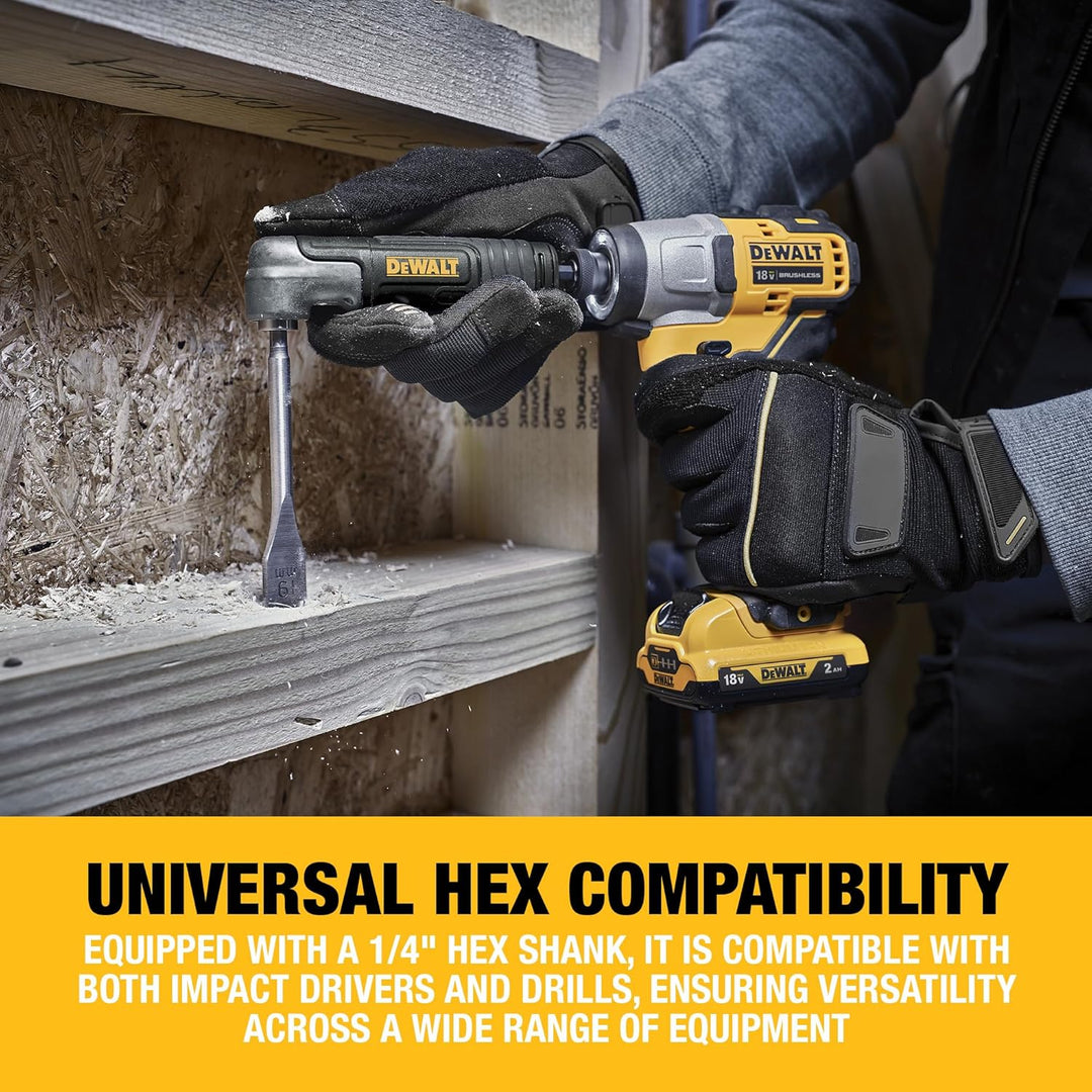 Dewalt Impact Winkelvorsatz für Schlagschrauber DT20500 (1/4" Sechskant, schlagfest, performt mit bi