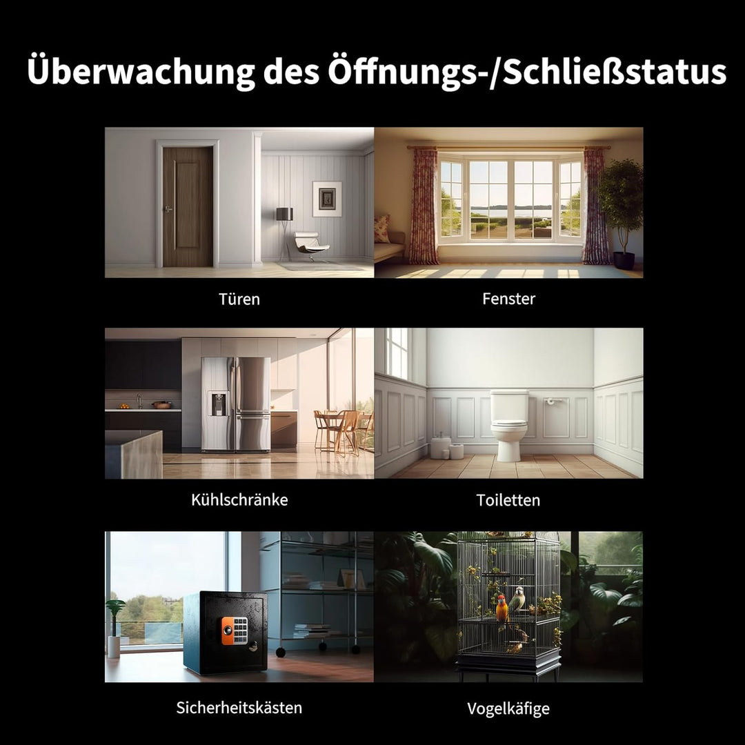Aqara Tür- und Fenstersensor P2, Matter Over Thread, Erfordert Thread Border Router, Fernalarm, Loka