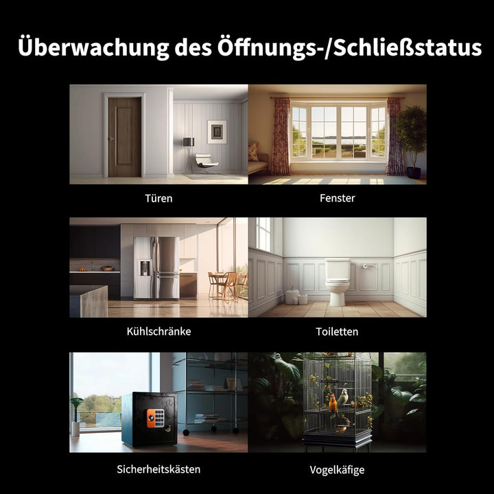 Aqara Tür- und Fenstersensor P2, Matter Over Thread, Erfordert Thread Border Router, Fernalarm, Loka