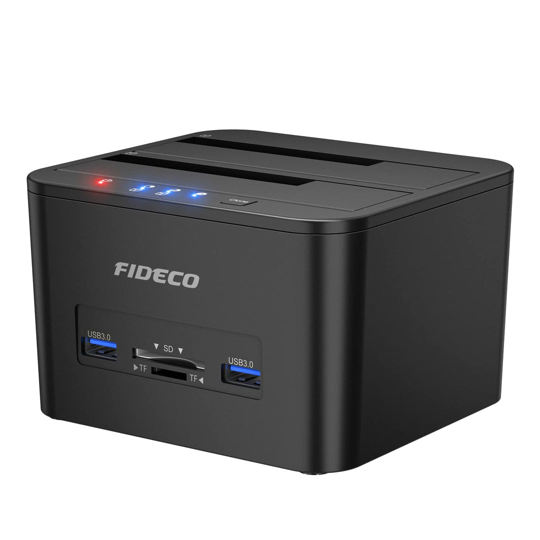 Festplatten Dockingstation, FIDECO USB Festplatten Docking Station Offline Klonfunktion für 2,5 Zoll