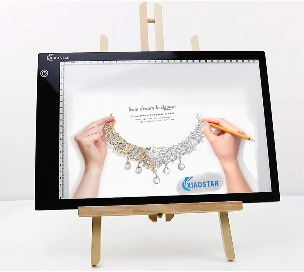 XIAOSTAR A4 beleuchtetes Tablet Kopiertafel mit LED A4, super dünn, für Zeichentafel mit USB-Kabel m