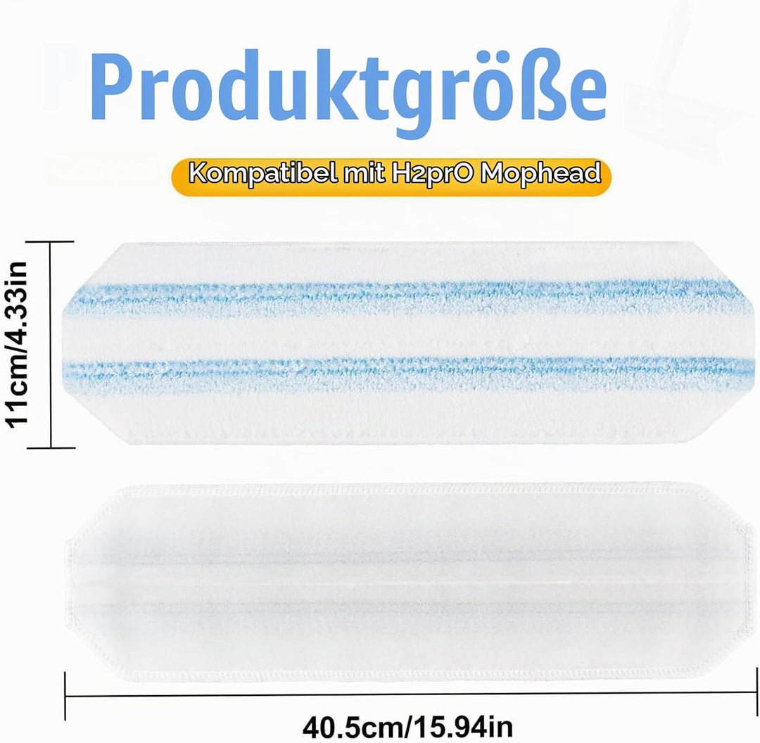 6 Stück für Vileda H2PrO Bodenwischer Ersatzbezug, Maschinenwaschbar, Kompatibel mit Vileda H2Pro &amp;