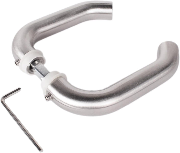 LOCINOX Edelstahl Drückerpaar 3006I, Drückergarnitur, Tordrücker, Torklinke