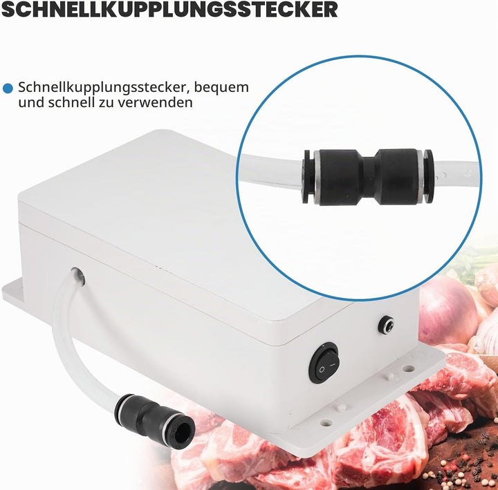 MXBAOHENG Marinierte Spritze Elektrische Kochsalzinjektionspumpe 70W Fleischeinlegemaschine Fleisch