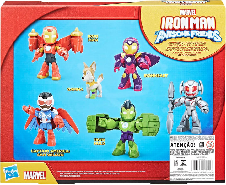 Marvel Iron Man und seine fantastischen Freunde, Superrüstung Avengers Pack Action-Figurenset, 5 Sam
