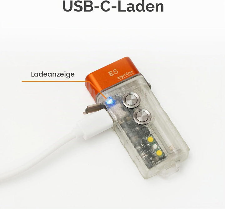 RovyVon E5 Schlüsselanhänger Taschenlampen, USB C wiederaufladbar 4000K High CRI Taschen EDC Taschen