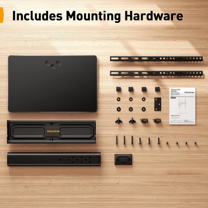 PERLEGEAR TV Standfuss TV Ständer Schwenkbar für 24-55/60 Flach &amp; Curved Fernseher bis zu 40 KG, TV-