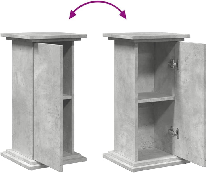 vidaXL Postament mit Stauraum Betongrau 31x30x60 cm Holzwerkstoff 31 x 30 x 60 cm Betongrau, 31 x 30