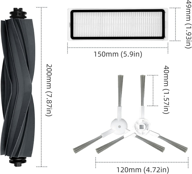 Liveryde Ersatzteile Kompatibel mit Dreame L10s Ultra / L10 Ultra, für Xiaomi Robot Vacuum X20+ Zube