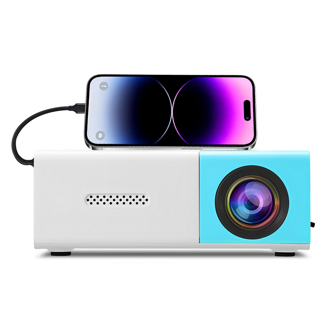 Projektor, 1080p Full HD HiFi Tragbarer Filmprojektor, Smart -Home -Projektor mit HDMI, USB, 3,5 -mm