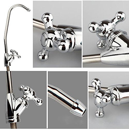 Umkehrosmose-Wasserfilter-Wasserhahn, hell glänzend, Sprühhahn, schwenkbarer Wasserhahn, Trigeminal-