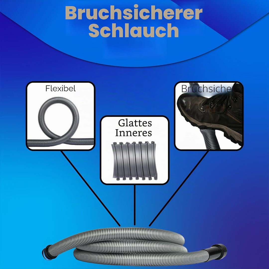 Cen-Tec Systems 94698 Quick Click 3 m Schlauch für Home und Shop Staubsauger mit erweitertem Multi-B