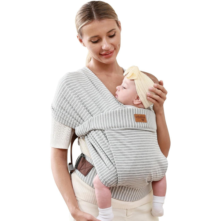 vrbabies Babytrage für Neugeborene ab Geburt Extra Weich, Bauchtrage Baby-Tragetasche Ergonomisch (S