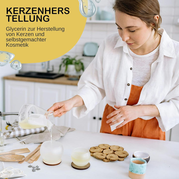 Reines flüssiges Bio-Pflanzenglyzerin. Zertifiziert biologisch. Glycerin Basis Naturkosmetik für Zuh